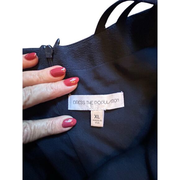 Dress the Population Navy Gown - Size XL - Picture 3 of 16